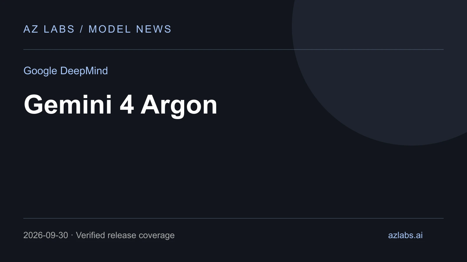 AZ Labs editorial illustration for Gemini 4 Argon