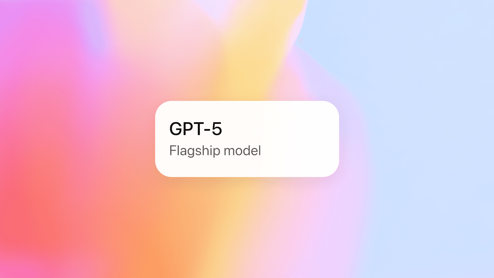 OpenAI GPT-5 announcement artwork showing the GPT-5 flagship model