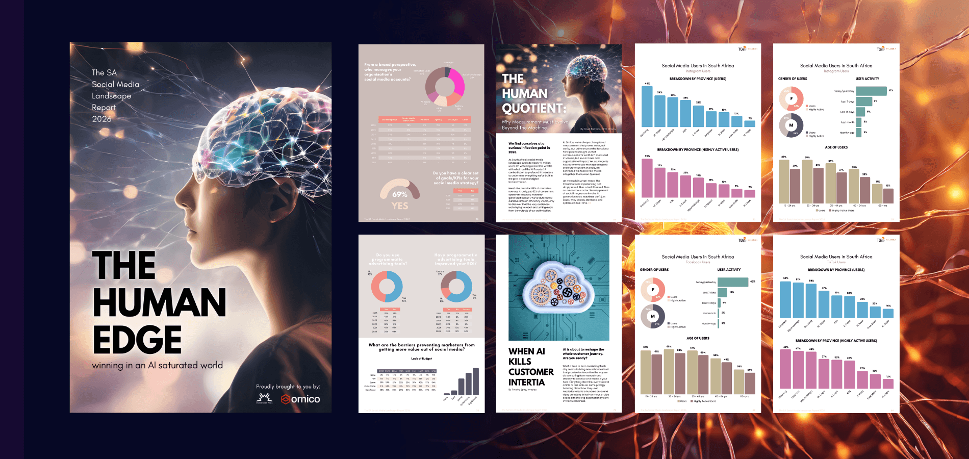 The Human Edge visual about artificial intelligence and South African business